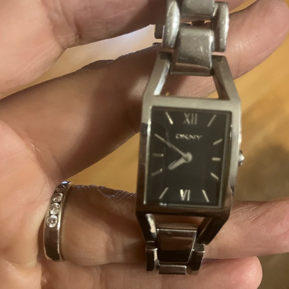 DKNY Silver Rectangular Watch - Picture 3 of 4